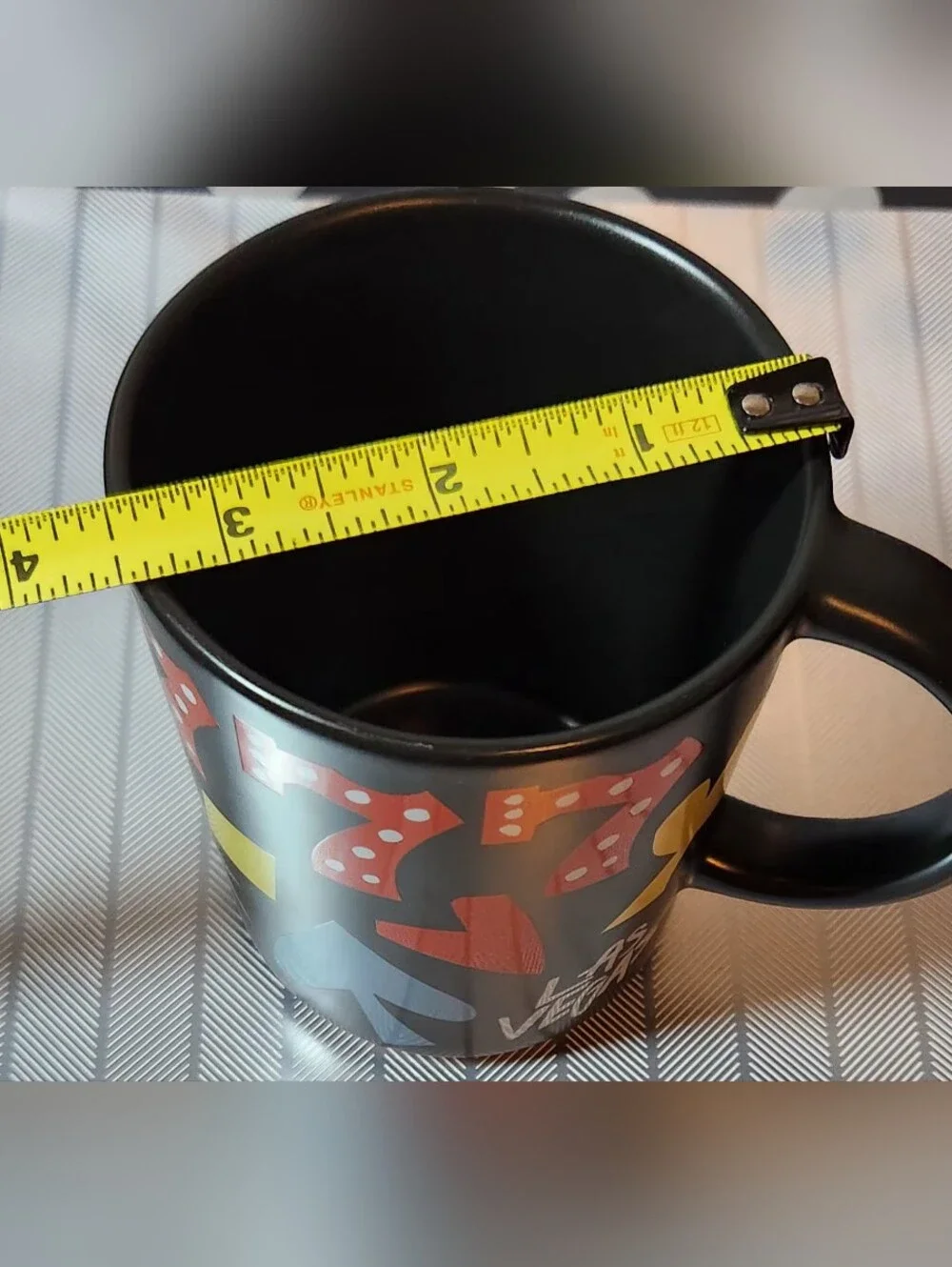 Starbucks Las Vegas 777 Triple 7 & Playing Cards Ceramic Black Coffee Mug 12oz